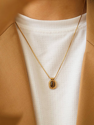 Dax 18K Gold Non-Tarnish Natural Stone Necklace-Necklaces-Flânerie by MAIQ-Summit Lane Boutique, Women's Apparel and Gifts located in Grand Rapids, MI