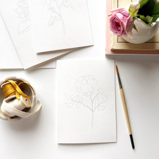Garden flowers paintable notecards-Stationary-emily lex studio-Summit Lane Boutique, Women's Apparel and Gifts located in Grand Rapids, MI