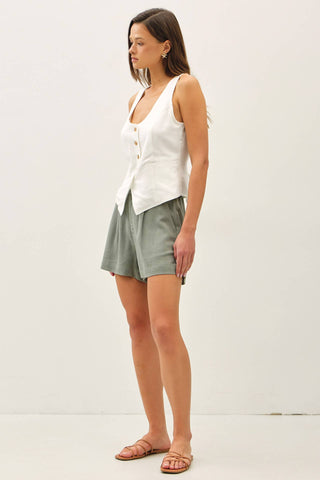 Lucy Linen Vest-Vest-Be Cool-Summit Lane Boutique, Women's Apparel and Gifts located in Grand Rapids, MI