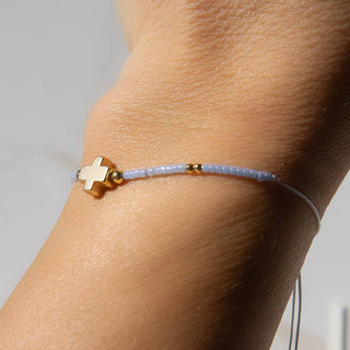 No Worries Cross Bracelet + Sticker | 1 Peter 5:7-Bracelets-Lenny & Eva-Summit Lane Boutique, Women's Apparel and Gifts located in Grand Rapids, MI