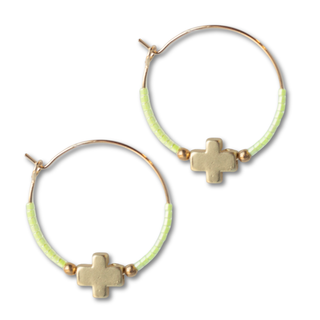 Faithful Hoop Earrings-Earrings-Lenny & Eva-Summit Lane Boutique, Women's Apparel and Gifts located in Grand Rapids, MI