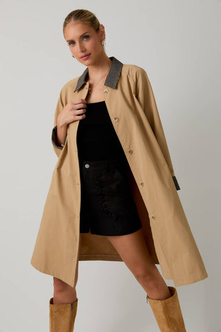 Carrie Contrast Collar Trench Coat-Jacket-Sunday Edition by LE LIS-Summit Lane Boutique, Women's Apparel and Gifts located in Grand Rapids, MI