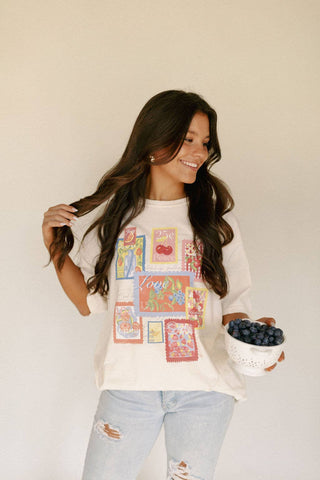 Fruit Stamps/ Fruit Of The Spirit Graphic Tee-Graphic Tees-Whitney | Chaudoin Creations-Summit Lane Boutique, Women's Apparel and Gifts located in Grand Rapids, MI