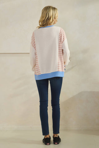 Britney Color Block Stripe Top-Long Sleeves-Tres Bien, Inc-Summit Lane Boutique, Women's Apparel and Gifts located in Grand Rapids, MI