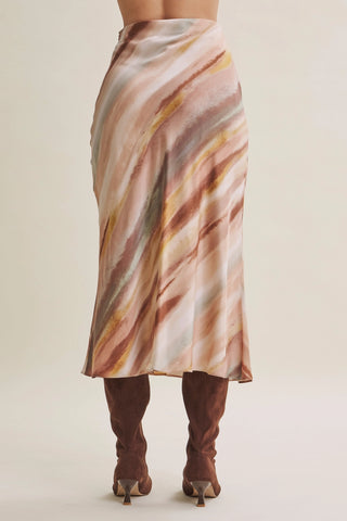 The Painted Skies Satin Maxi Skirt-Skirts-in february-Summit Lane Boutique, Women's Apparel and Gifts located in Grand Rapids, MI
