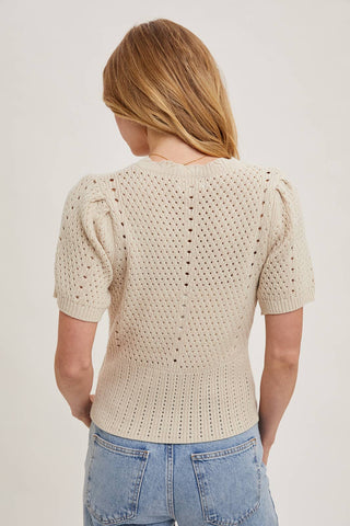 Carmen Short Sleeve Cardigan-Short Sleeves-Bluivy-Summit Lane Boutique, Women's Apparel and Gifts located in Grand Rapids, MI