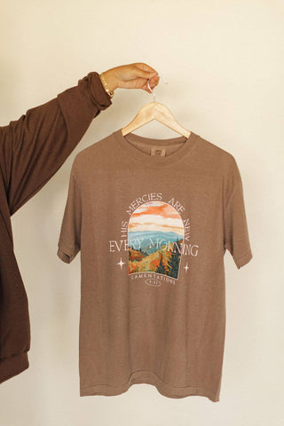 His Mercies Are New Graphic Tee-Graphic Tees-Whitney | Chaudoin Creations-Summit Lane Boutique, Women's Apparel and Gifts located in Grand Rapids, MI