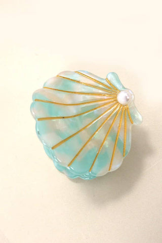 SEASHELL HAIR CLAW CLIPS-Hair Accessories-JOSSLYN by wall to wall-Summit Lane Boutique, Women's Apparel and Gifts located in Grand Rapids, MI