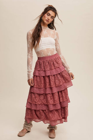 Sheer Lace Long-Sleeve Top-Long Sleeves-Listicle-Summit Lane Boutique, Women's Apparel and Gifts located in Grand Rapids, MI