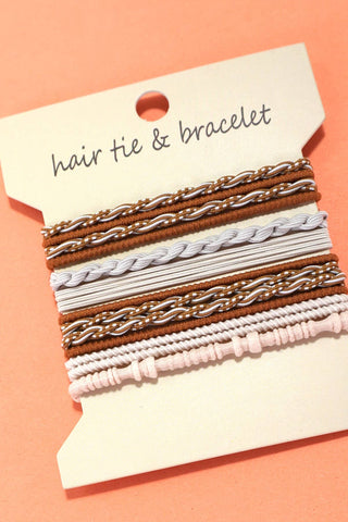 BOHO DUAL FUNCTION KNOT BRACELET HAIR TIES-Hair Accessories-JOSSLYN by wall to wall-Summit Lane Boutique, Women's Apparel and Gifts located in Grand Rapids, MI