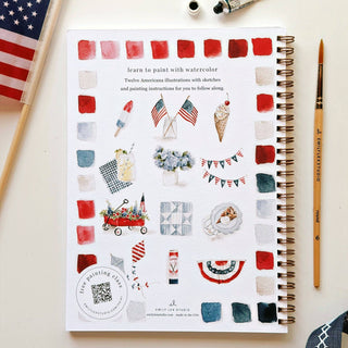 Americana watercolor workbook-Stationary-emily lex studio-Summit Lane Boutique, Women's Apparel and Gifts located in Grand Rapids, MI