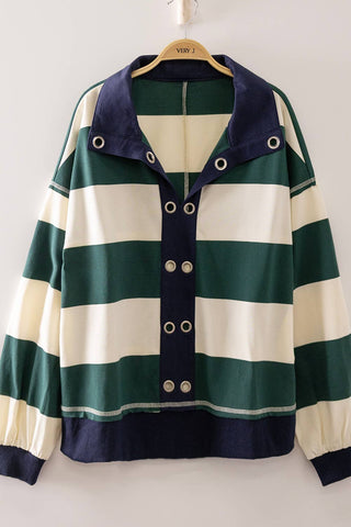 The Varsity Stripe Pullover-pullover-VERY J-Summit Lane Boutique, Women's Apparel and Gifts located in Grand Rapids, MI