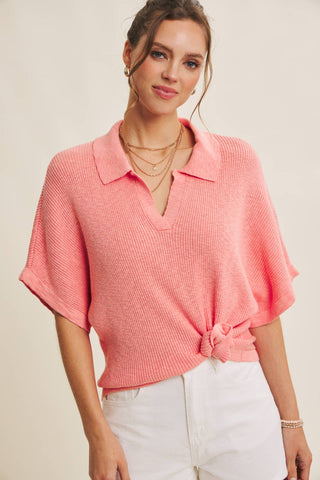 Morning Market Knit Top-Short Sleeves-in february-Summit Lane Boutique, Women's Apparel and Gifts located in Grand Rapids, MI