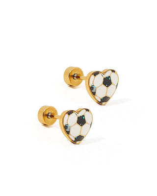 Screwback Stud Earrings - Soccer-Earrings-LINNY CO-Summit Lane Boutique, Women's Apparel and Gifts located in Grand Rapids, MI
