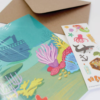 Sticker Scene Card - Under the Sea-Cards-Inklings Paperie-Summit Lane Boutique, Women's Apparel and Gifts located in Grand Rapids, MI