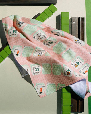 Tile Parade Tea Towel-Kitchen Towel-Geometry-Summit Lane Boutique, Women's Apparel and Gifts located in Grand Rapids, MI