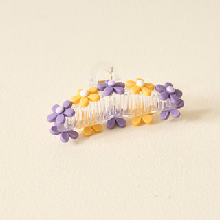 Daisy Claw Clip - Purple + Yellow-Hair Accessories-The Darling Effect-Summit Lane Boutique, Women's Apparel and Gifts located in Grand Rapids, MI
