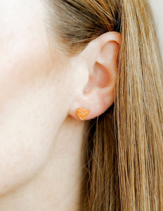 Screwback Stud Earrings - Basketball-Earrings-LINNY CO-Summit Lane Boutique, Women's Apparel and Gifts located in Grand Rapids, MI