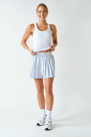 Ribbed Scoop-Neck Built-in-Bra Tank Top