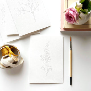 Garden flowers paintable notecards-Stationary-emily lex studio-Summit Lane Boutique, Women's Apparel and Gifts located in Grand Rapids, MI