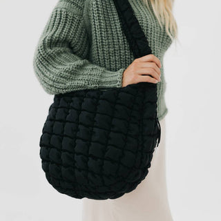 Carmen Quilted Hobo Tote Bag-Handbags-Pretty Simple-Summit Lane Boutique, Women's Apparel and Gifts located in Grand Rapids, MI