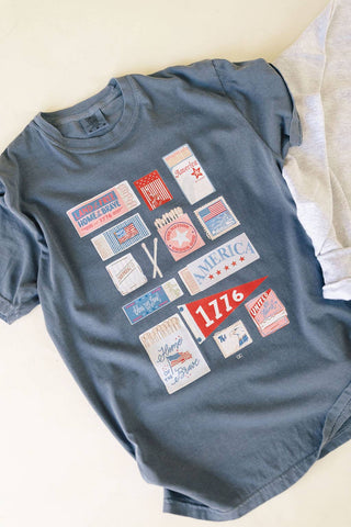 4th of July Match Box Graphic Tee-Graphic Tees-Whitney | Chaudoin Creations-Summit Lane Boutique, Women's Apparel and Gifts located in Grand Rapids, MI