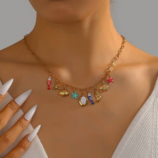 18K STAINLESS STEEL TARNISH FREE FISH NECKLACE-Necklaces-JOSSLYN by wall to wall-Summit Lane Boutique, Women's Apparel and Gifts located in Grand Rapids, MI