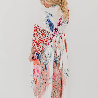 Peacock Summer Kimono-Kimonos-Pretty Simple-Summit Lane Boutique, Women's Apparel and Gifts located in Grand Rapids, MI