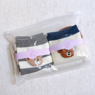 Bear Socks set of 2-Socks-Ellison+Young-Summit Lane Boutique, Women's Apparel and Gifts located in Grand Rapids, MI