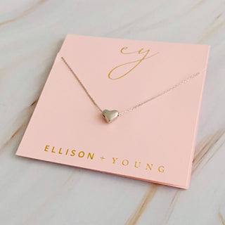 Love Bean Heart Necklace-Necklaces-Ellison+Young-Summit Lane Boutique, Women's Apparel and Gifts located in Grand Rapids, MI