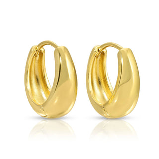 Simple Narrow To Wide Huggies-Earrings-Splendid Iris-Summit Lane Boutique, Women's Apparel and Gifts located in Grand Rapids, MI