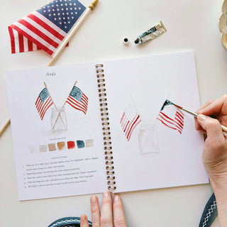 Americana watercolor workbook-Stationary-emily lex studio-Summit Lane Boutique, Women's Apparel and Gifts located in Grand Rapids, MI
