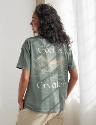 God Is Greater Unisex Tee-Graphic Tees-Elevated Faith-Summit Lane Boutique, Women's Apparel and Gifts located in Grand Rapids, MI
