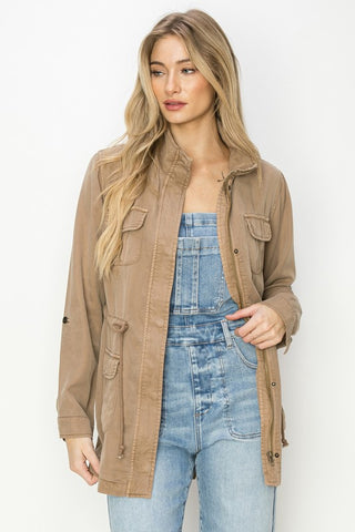 Andrea Anorak Jacket-Jackets-Risen-Summit Lane Boutique, Women's Apparel and Gifts located in Grand Rapids, MI