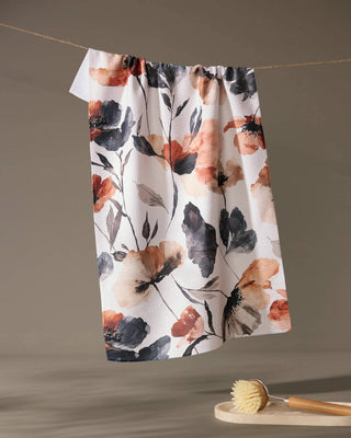 Moody Poppy Tea Towel-Kitchen Towel-Geometry-Summit Lane Boutique, Women's Apparel and Gifts located in Grand Rapids, MI