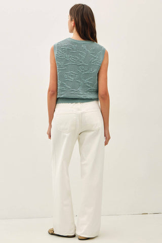 Seaside Bloom Sweater Tank-Sleeveless-Be Cool-Summit Lane Boutique, Women's Apparel and Gifts located in Grand Rapids, MI