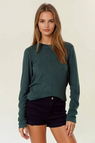 Cleo Soft Knit Long Sleeve-Long Sleeves-Doe and Rae-Summit Lane Boutique, Women's Apparel and Gifts located in Grand Rapids, MI