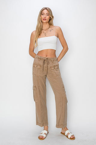 Tencel relaxed cargo pants-Pants-Summit Lane-Summit Lane Boutique, Women's Apparel and Gifts located in Grand Rapids, MI