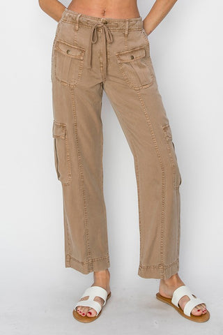 Tencel relaxed cargo pants-Pants-Summit Lane-Summit Lane Boutique, Women's Apparel and Gifts located in Grand Rapids, MI