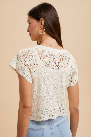 Alice Chrochet top-Cardigans-Anniewear-Summit Lane Boutique, Women's Apparel and Gifts located in Grand Rapids, MI