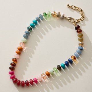 Mixed Bead Short Necklace with Adjustable Length-Necklaces-Frem-Summit Lane Boutique, Women's Apparel and Gifts located in Grand Rapids, MI