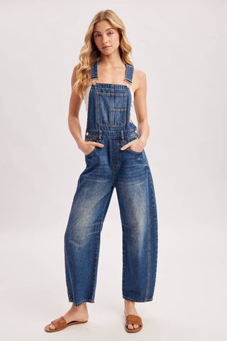 Harper Barrel Overalls-Jeans-Bluivy-Summit Lane Boutique, Women's Apparel and Gifts located in Grand Rapids, MI