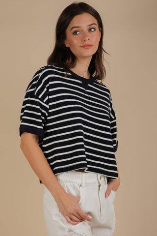Corinne Top-Short Sleeves-VERY J-Summit Lane Boutique, Women's Apparel and Gifts located in Grand Rapids, MI
