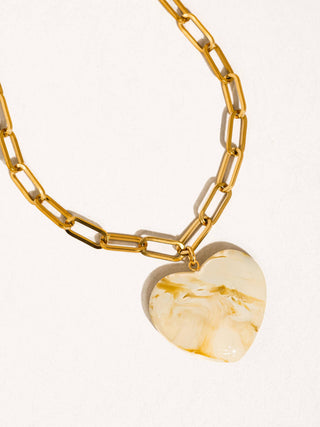 Rouelle 18K Gold Non-Tarnish Heart Chain Necklace-Necklaces-Flânerie by MAIQ-Summit Lane Boutique, Women's Apparel and Gifts located in Grand Rapids, MI