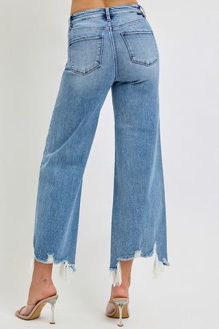 Blake Step Hem Jean-Jeans-Risen-Summit Lane Boutique, Women's Apparel and Gifts located in Grand Rapids, MI