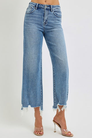 Blake Step Hem Jean-Jeans-Risen-Summit Lane Boutique, Women's Apparel and Gifts located in Grand Rapids, MI