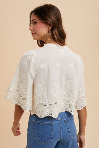 Andie Tie Front Blouse-Blouse-Anniewear-Summit Lane Boutique, Women's Apparel and Gifts located in Grand Rapids, MI
