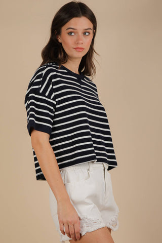 Corinne Top-Short Sleeves-VERY J-Summit Lane Boutique, Women's Apparel and Gifts located in Grand Rapids, MI