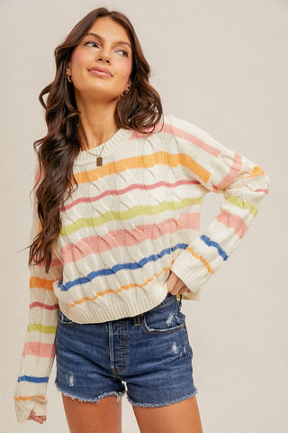Sunkissed & Salty Sweater-Sweaters-Hem & Thread-Summit Lane Boutique, Women's Apparel and Gifts located in Grand Rapids, MI