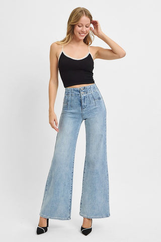 High Rise Dart Waist Jeans-Jeans-Risen-Summit Lane Boutique, Women's Apparel and Gifts located in Grand Rapids, MI